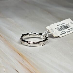 NWT Kendra Scott Beatrix Silver Band Ring Size 6